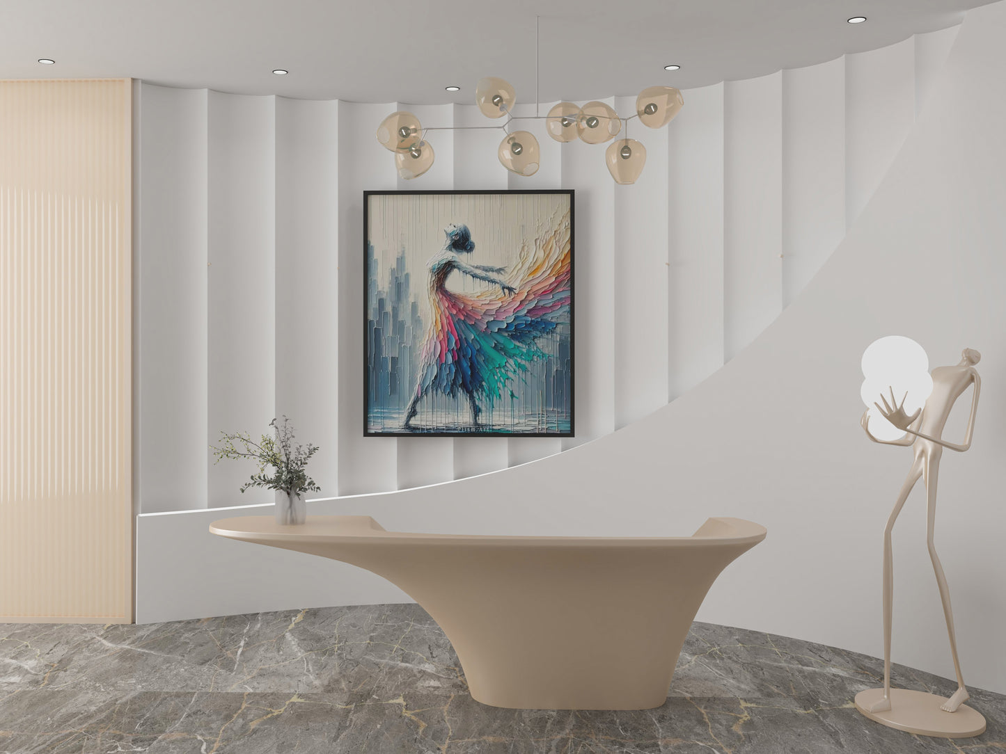 abstract Lady 3D wall art