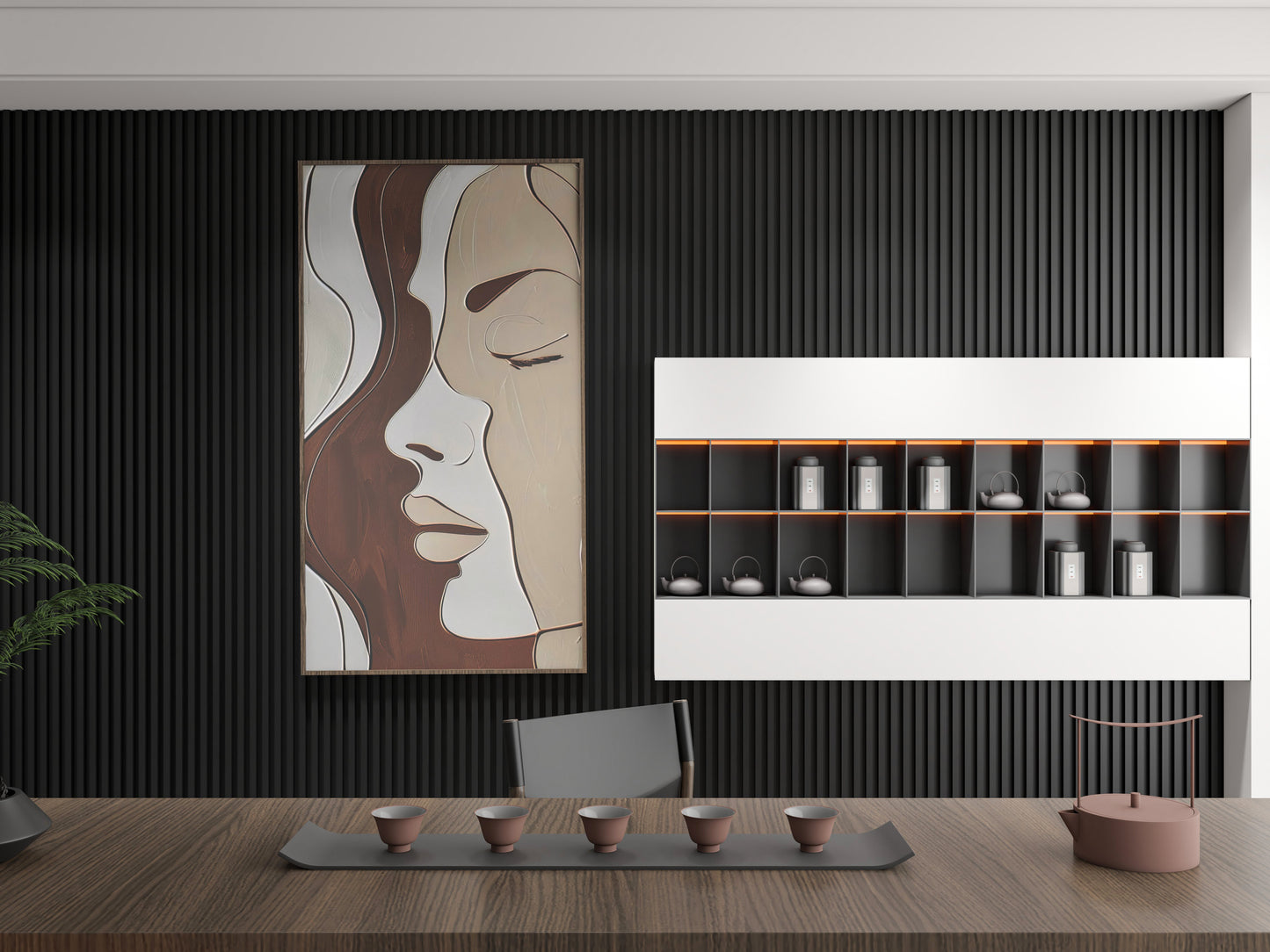 abstract 3D wall art