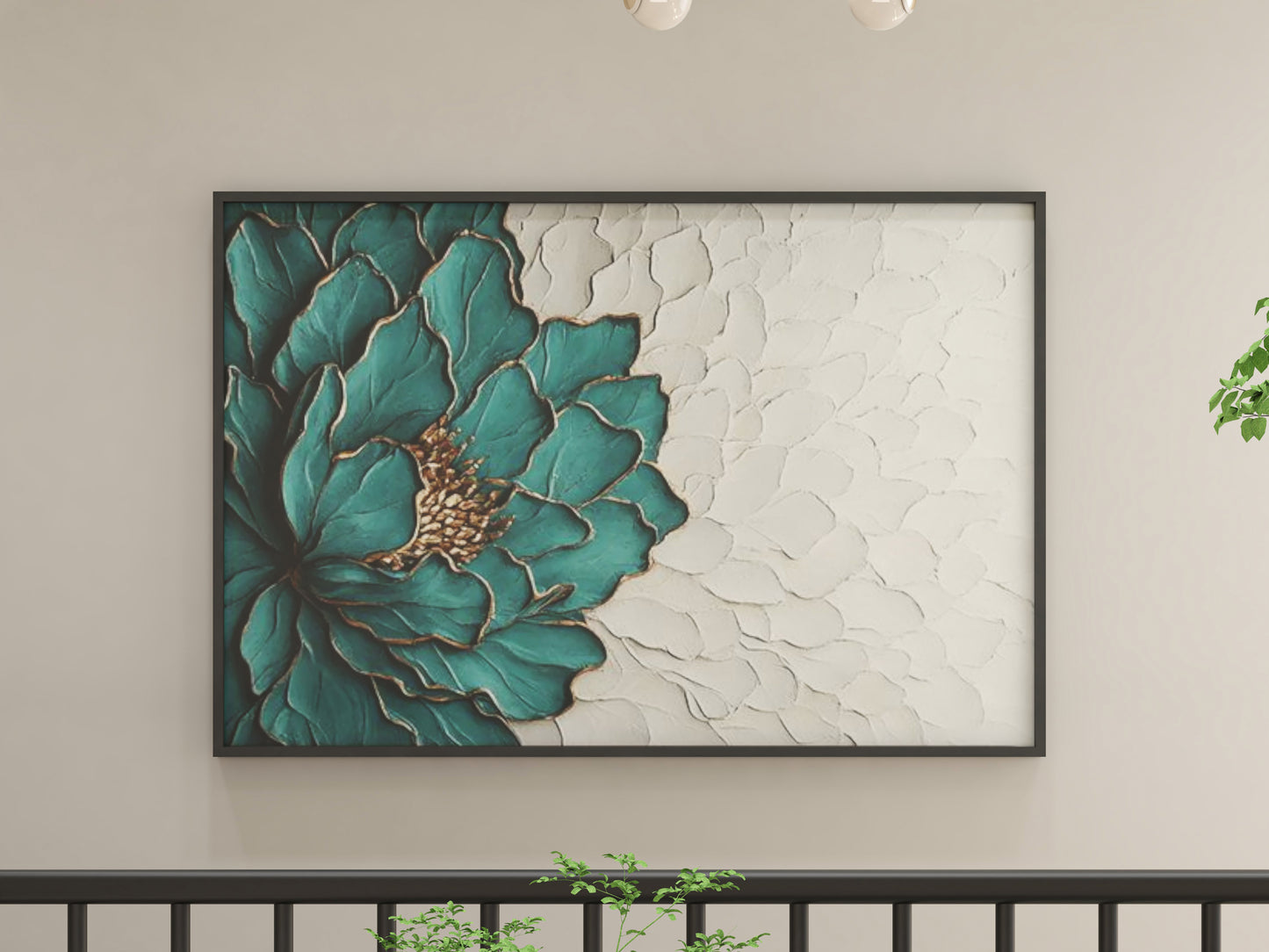 3D Minimalist flower texture wall art