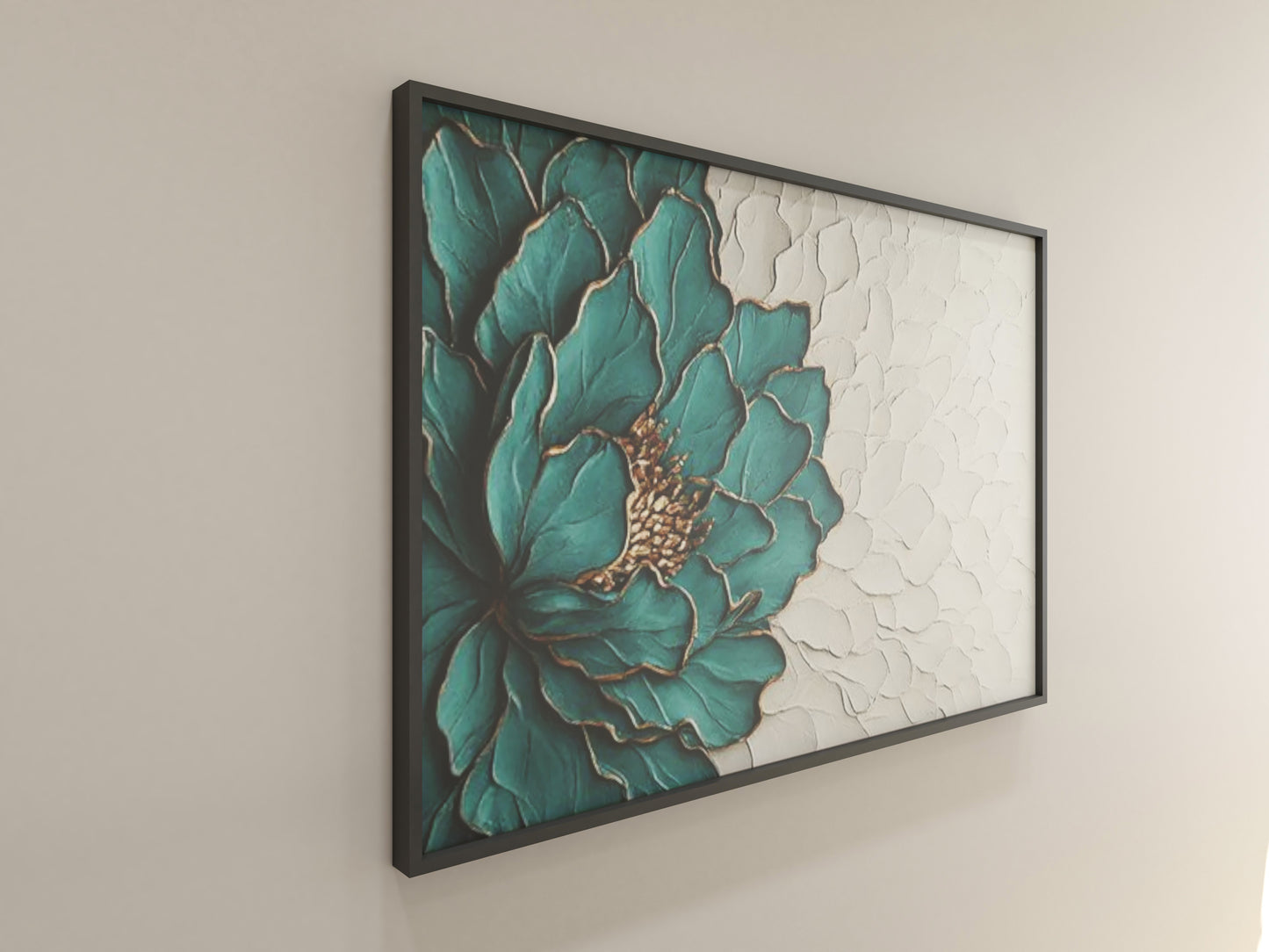 3D Minimalist flower texture wall art