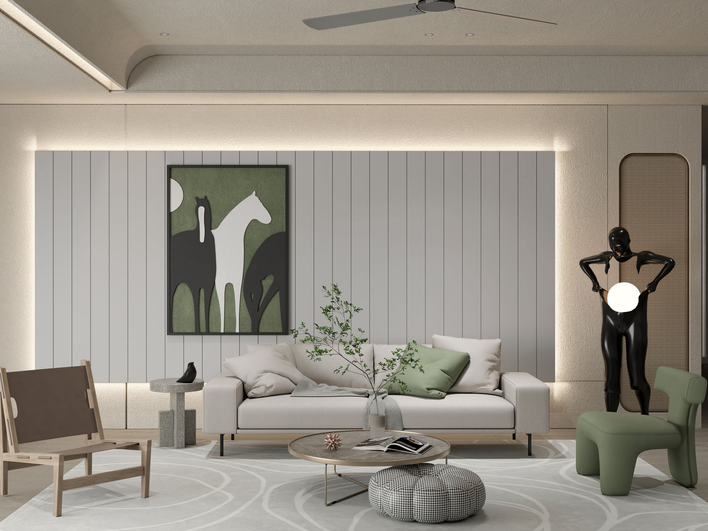 Abstract horse 3D Wall Art.