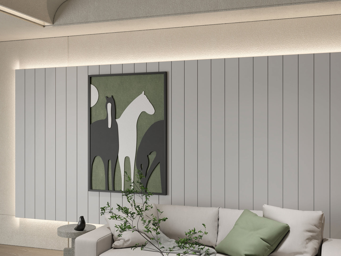 Abstract horse 3D Wall Art.