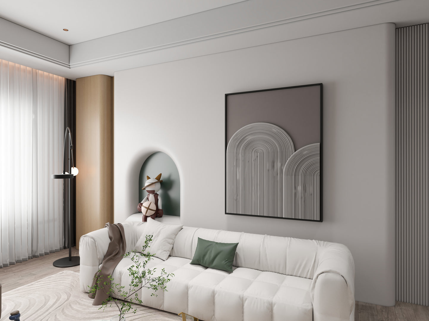 Abstract line 3D Wall Art