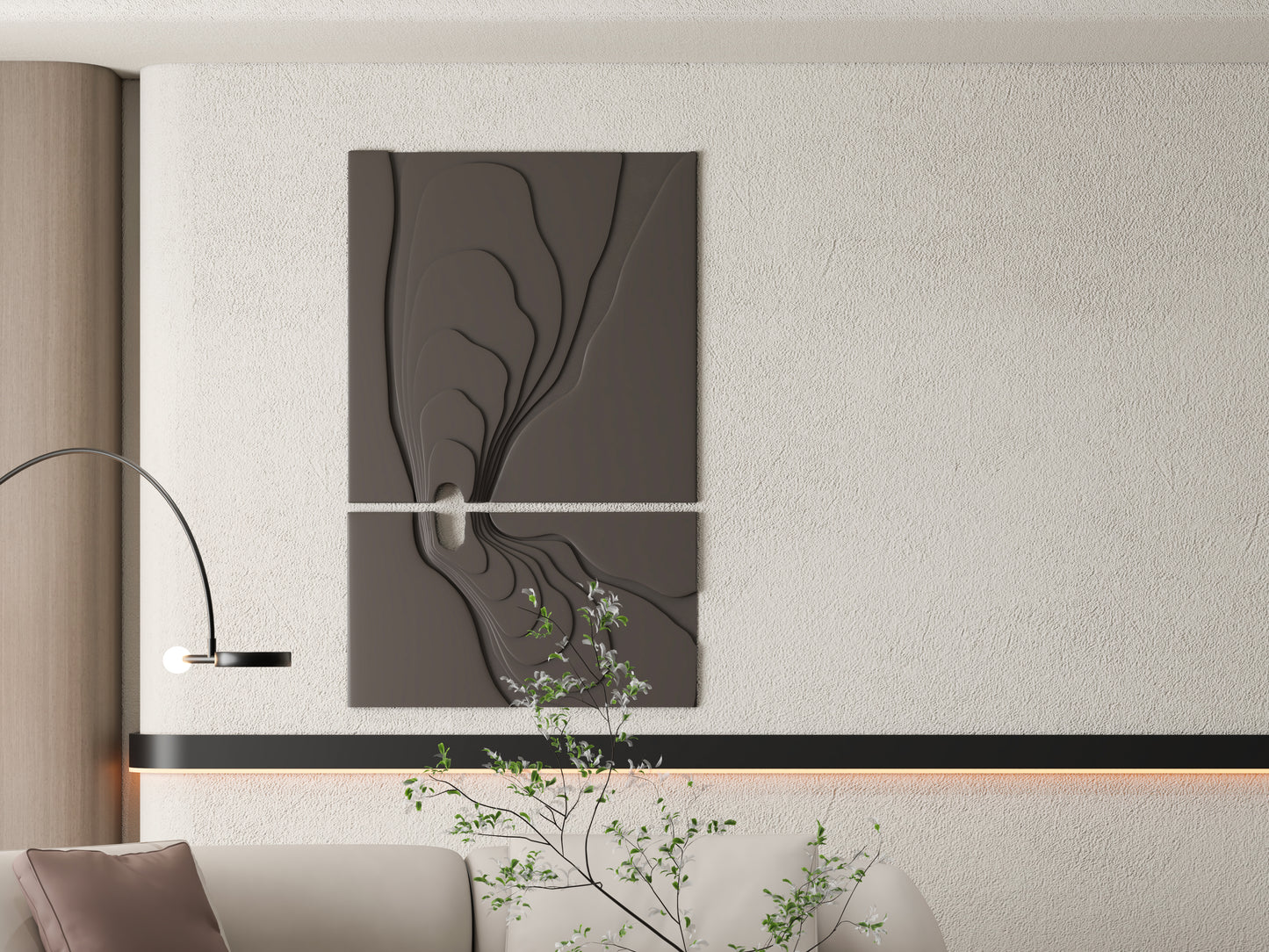 Abstract wall art set of 2