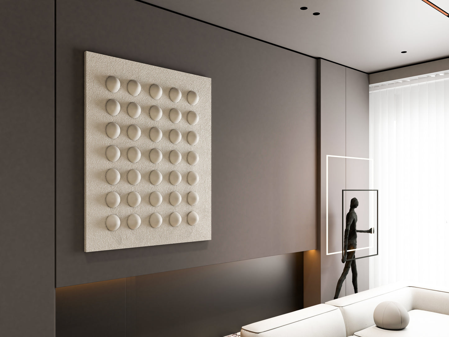 Abstract 3D Dot Wall Art