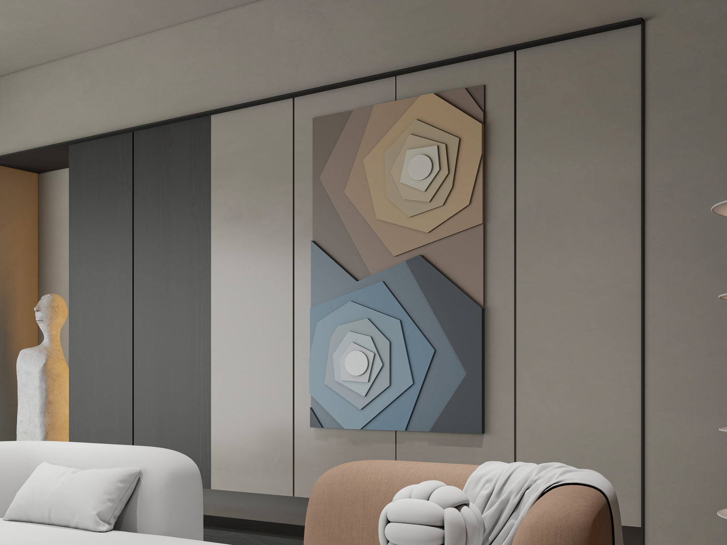 Abstract colourful 3D Wall Art..