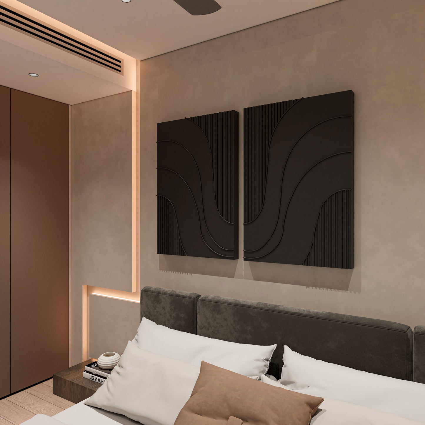 3D Abstract Wall Art - (Set of 2)