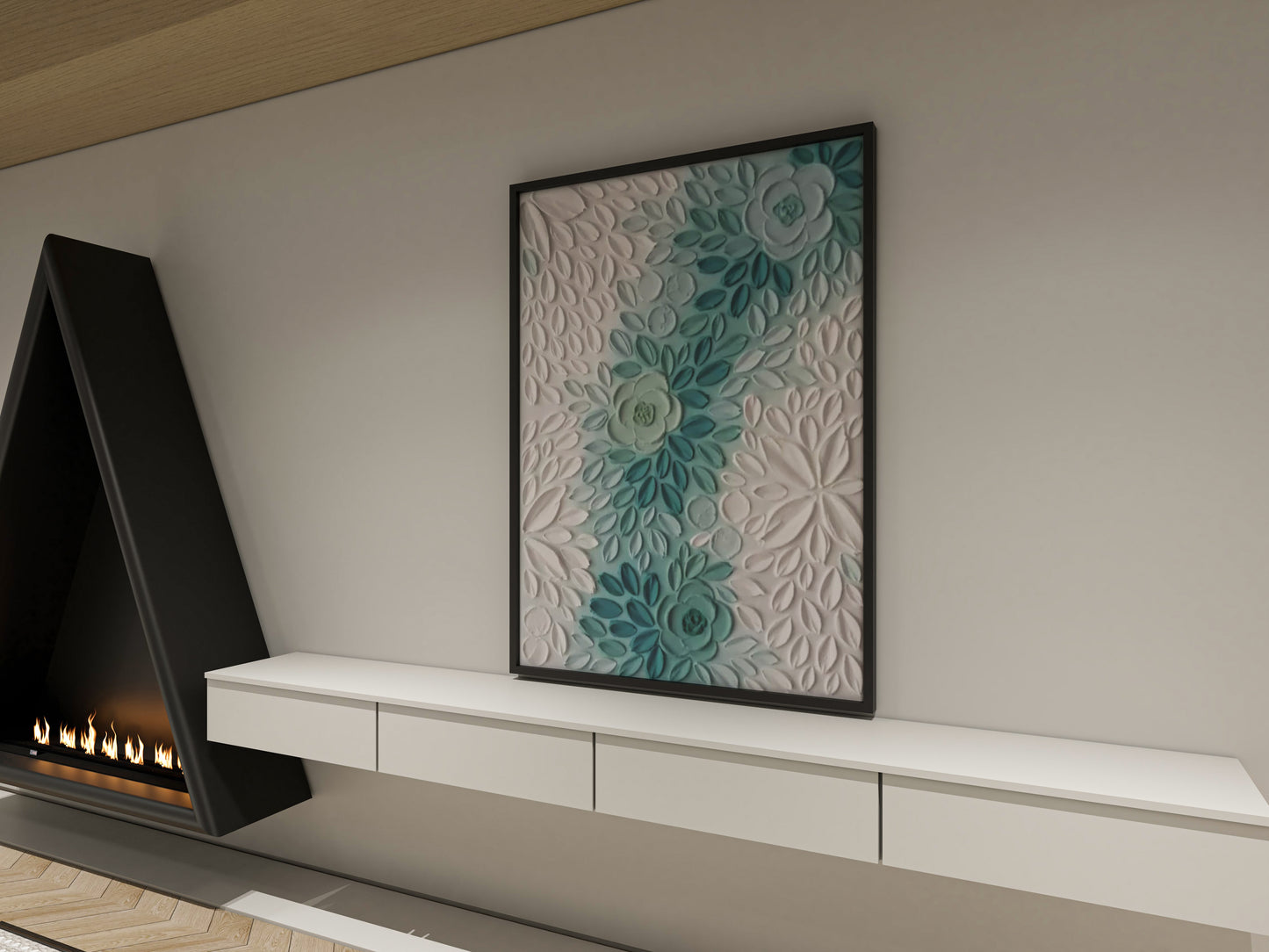 Colorful abstract 3D wall art