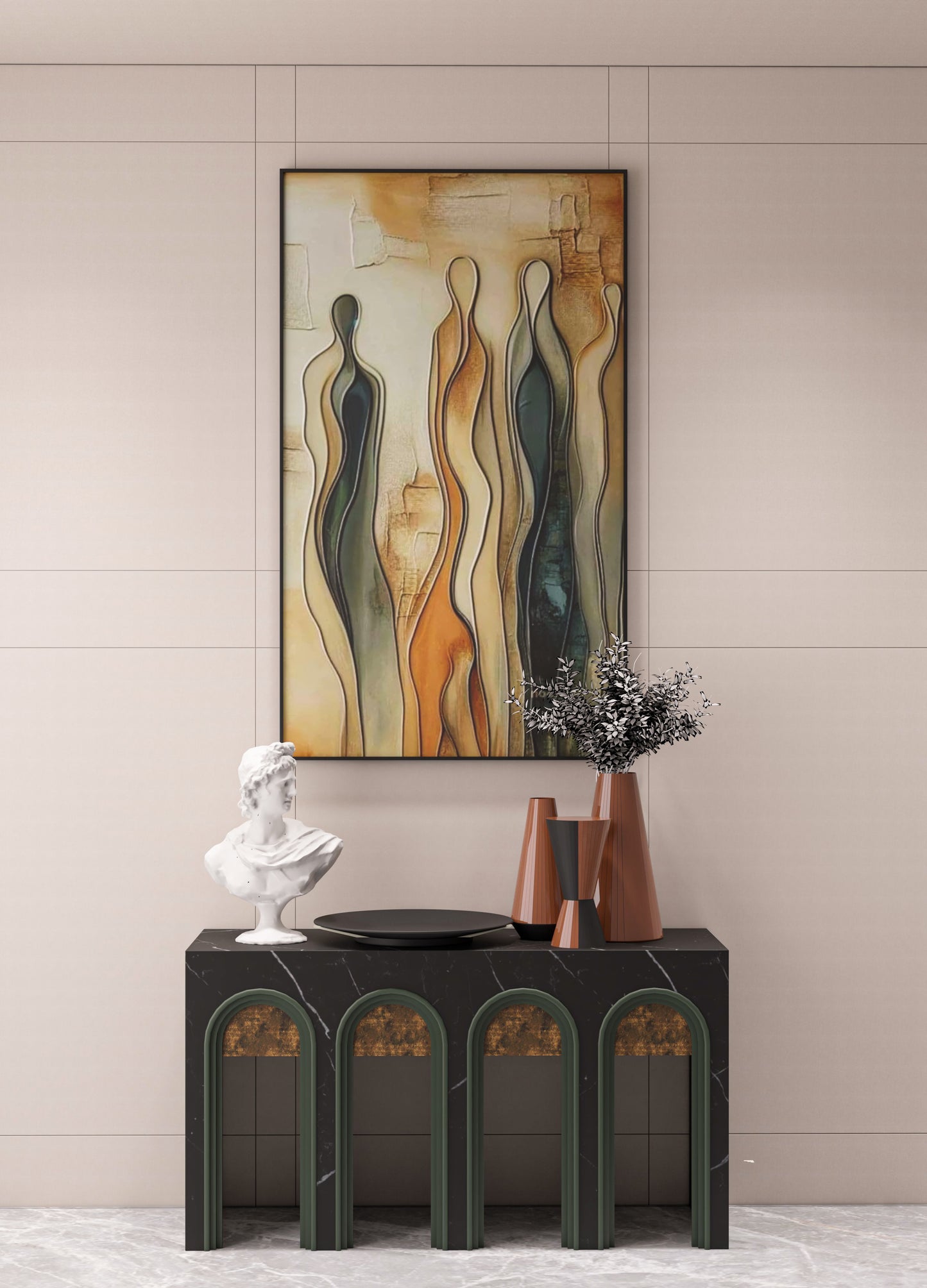 abstract Human 3D wall art