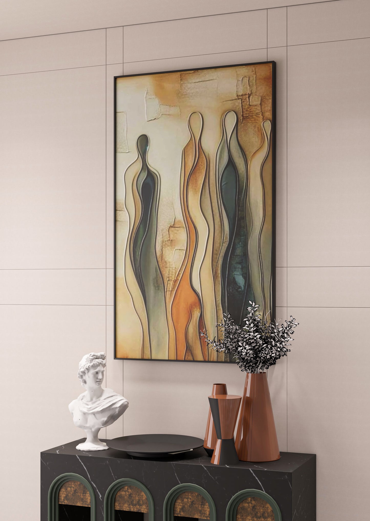 abstract Human 3D wall art