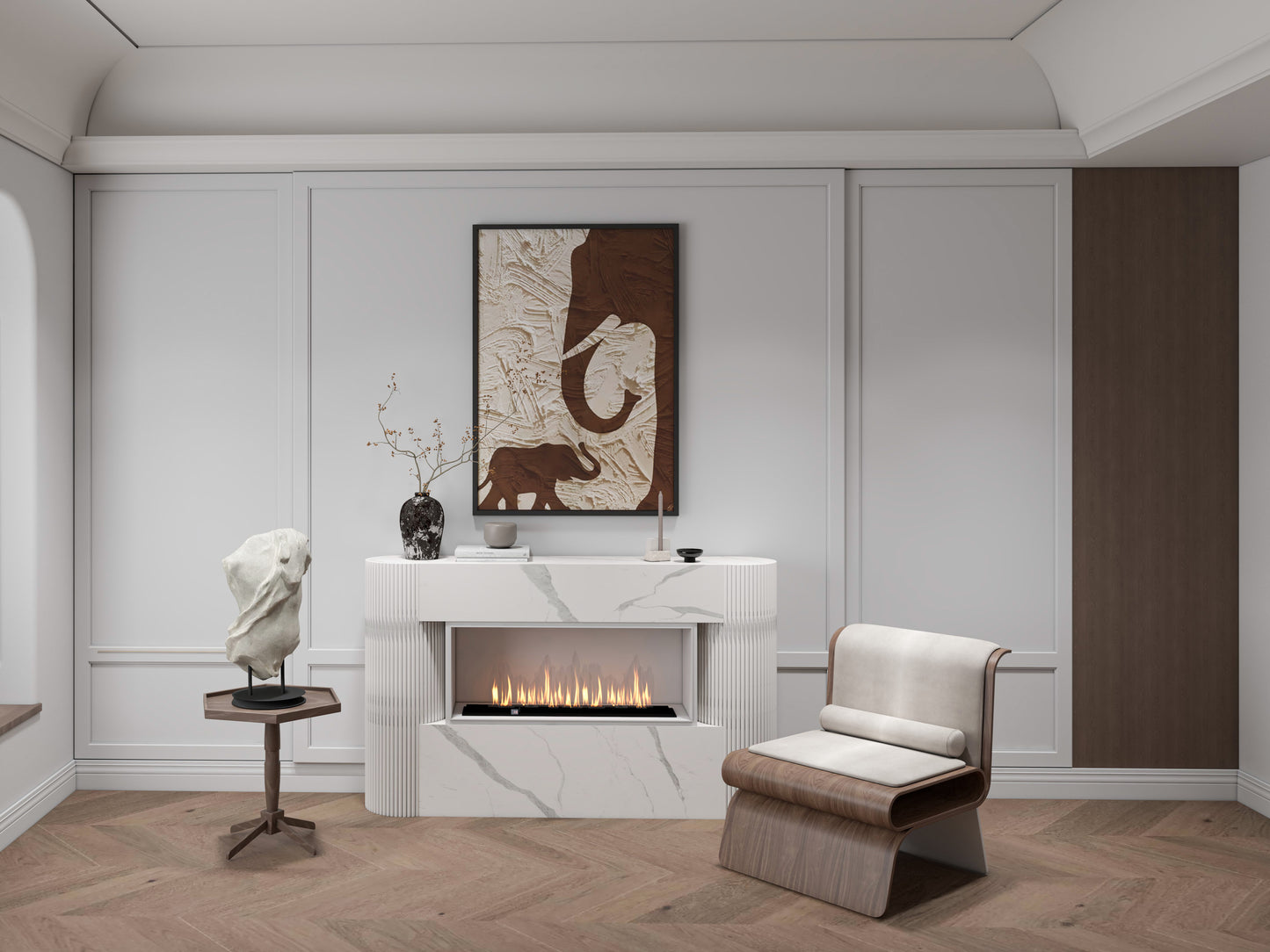 abstract Elephant 3D wall art