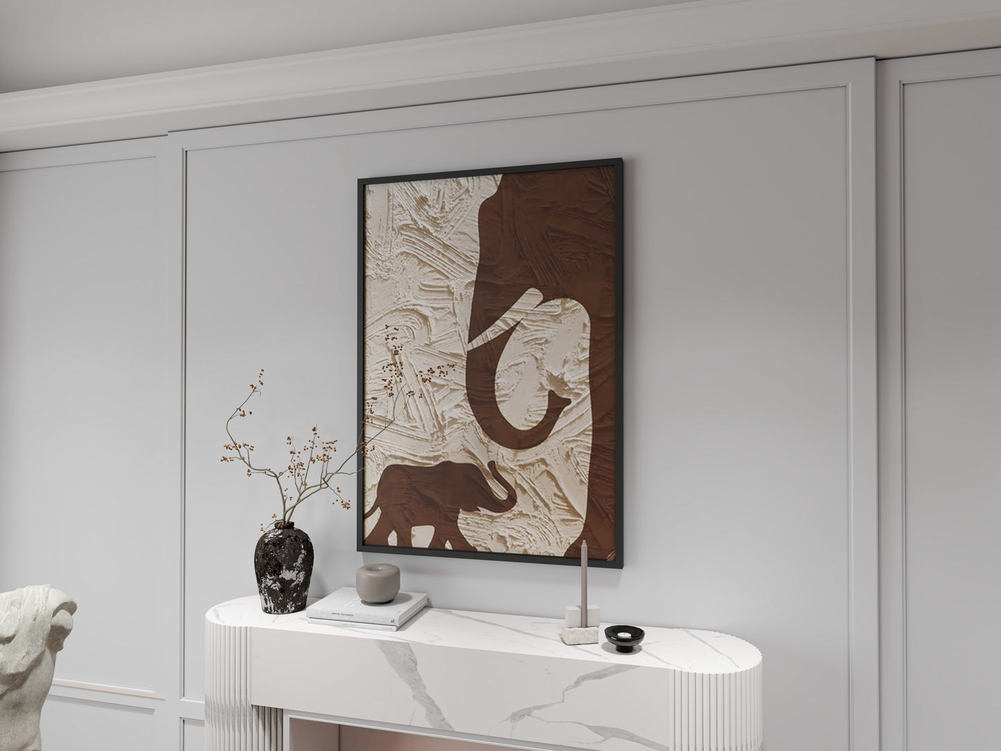 abstract Elephant 3D wall art