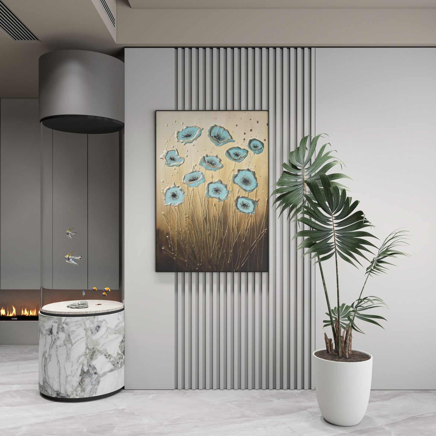 abstract 3D wall art