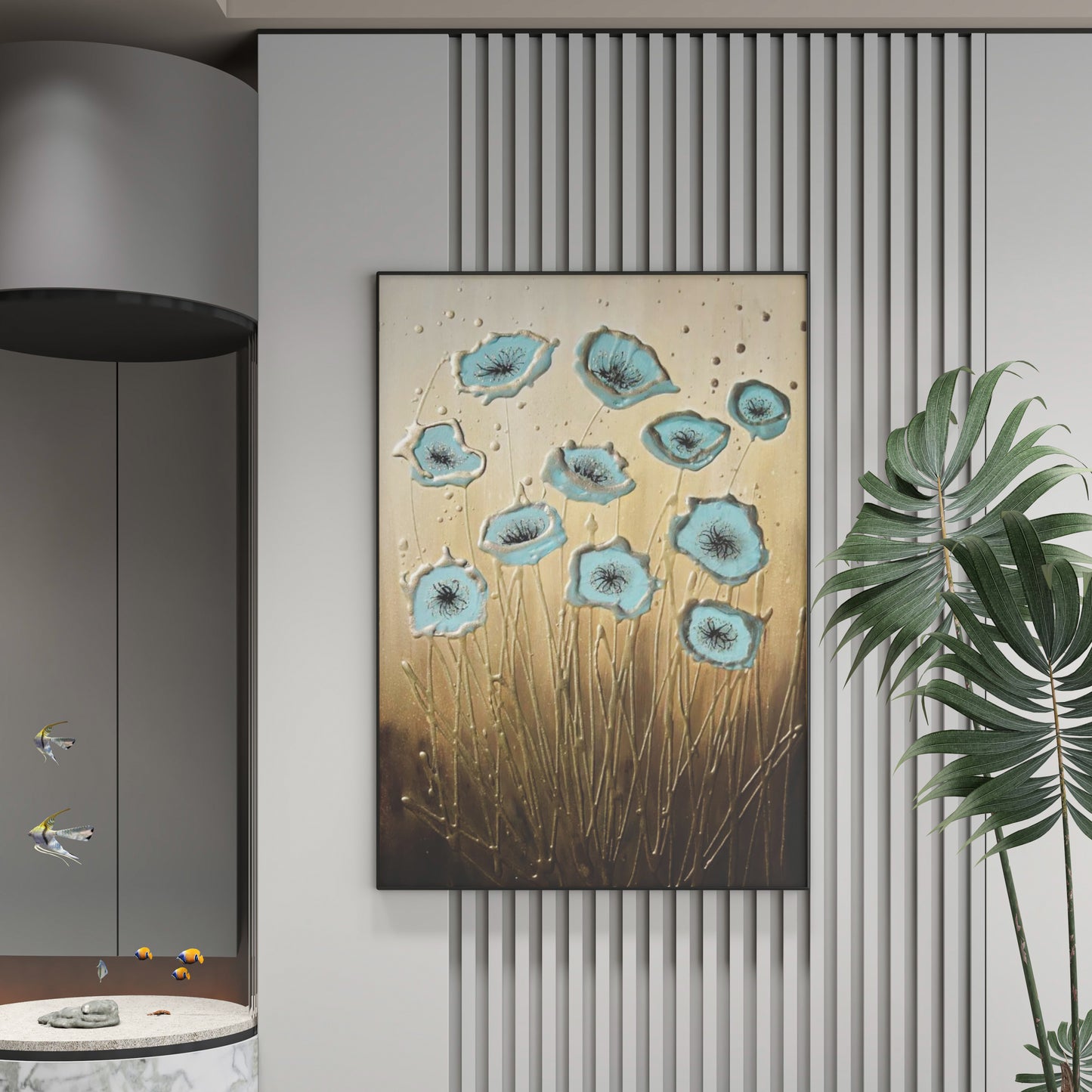 abstract 3D wall art