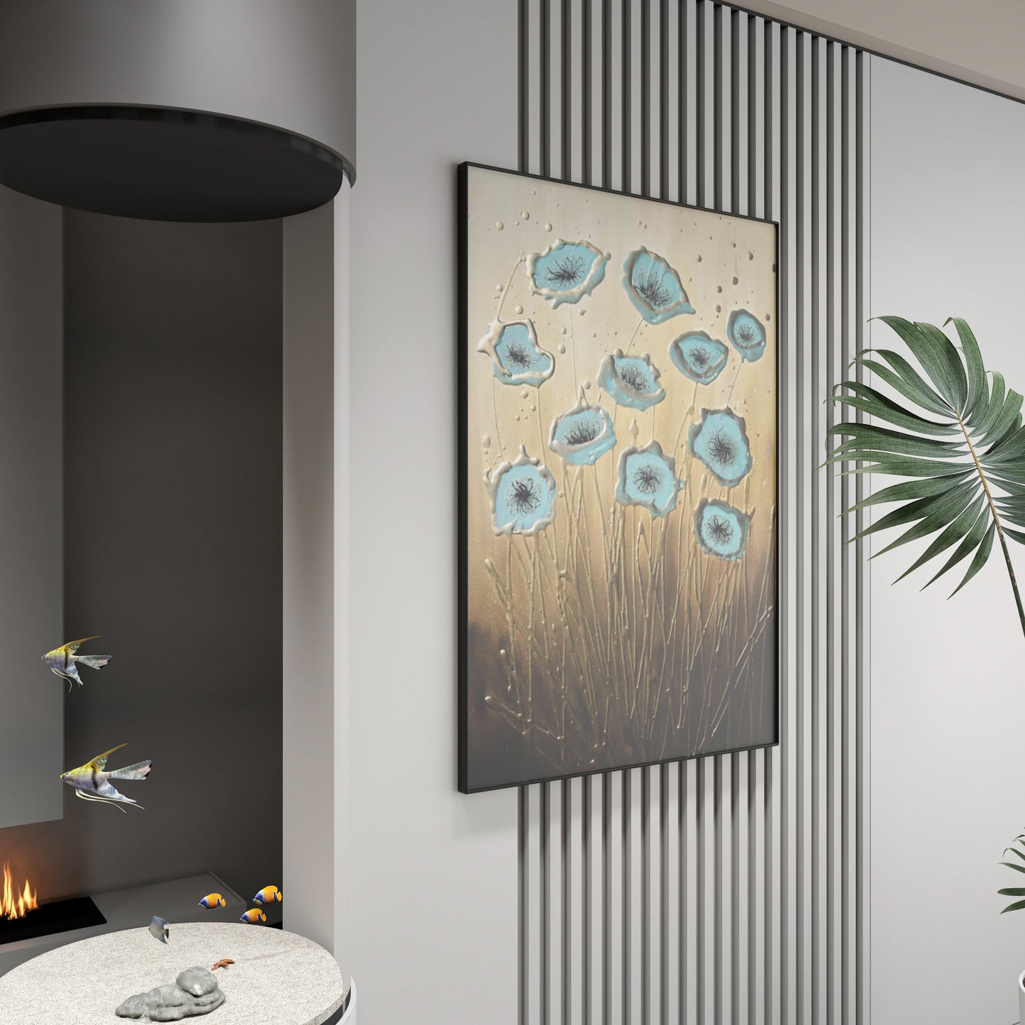 abstract 3D wall art