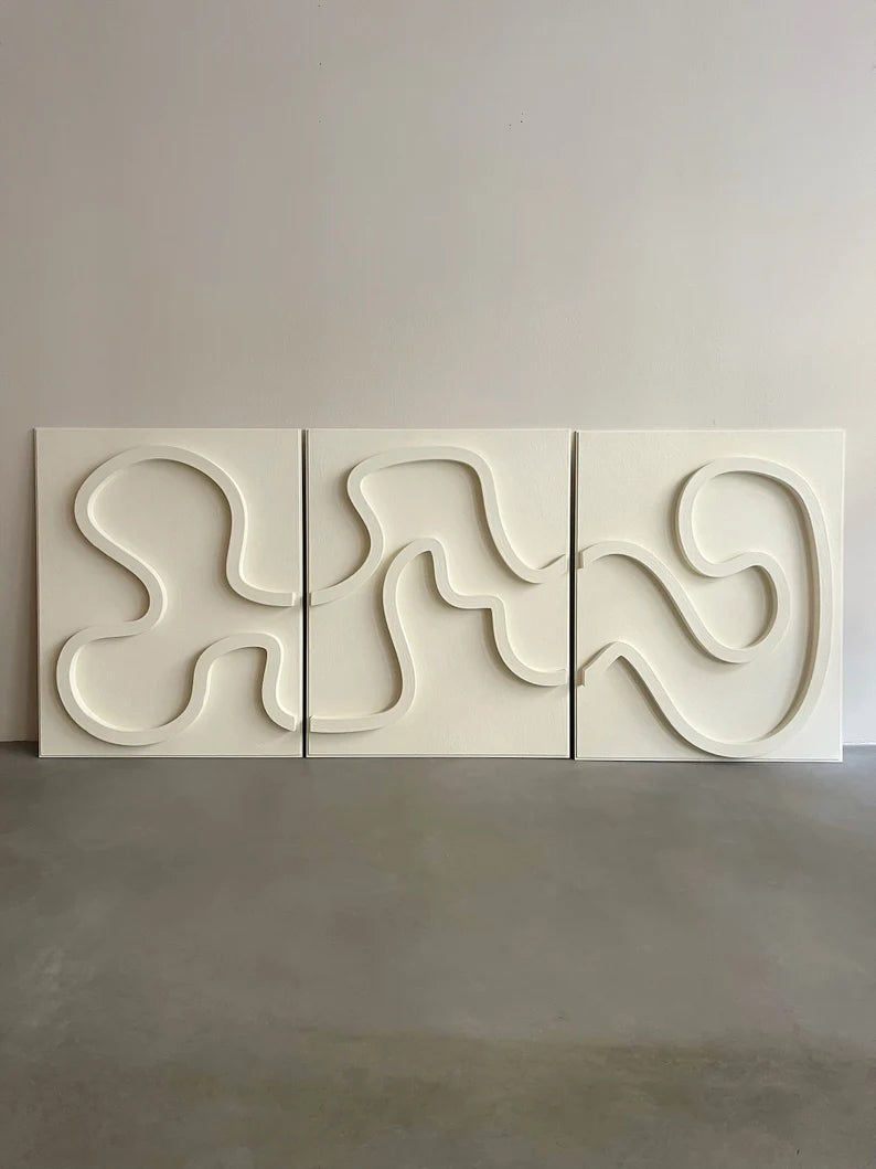 Abstract modern texture wall art(Set of 3).