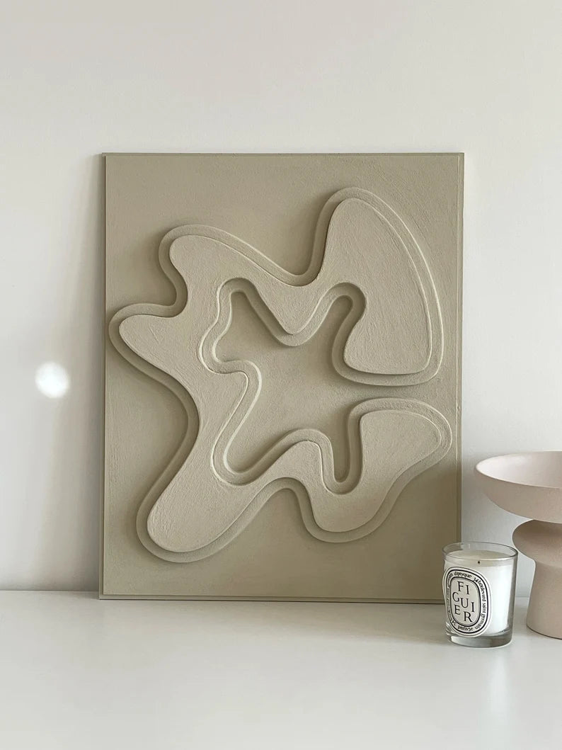 Abstract modern 3D wall art