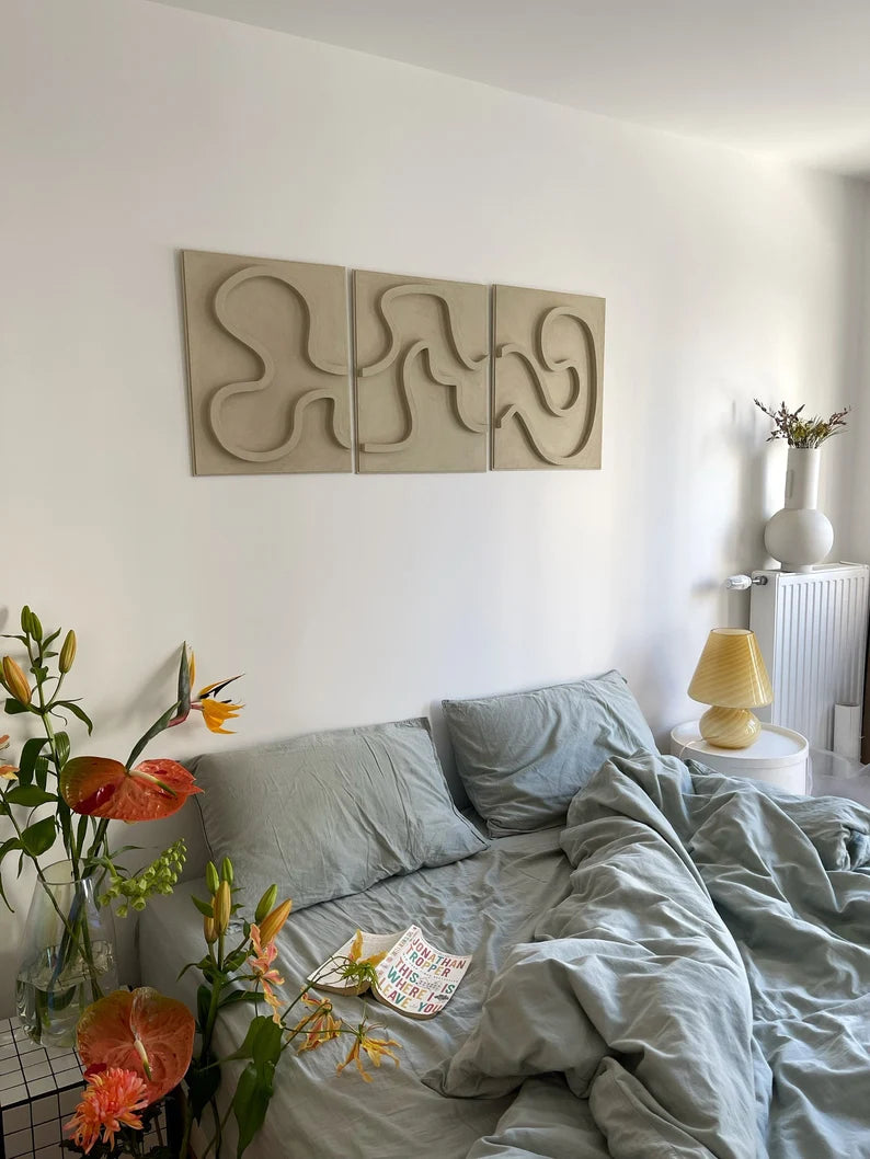 Abstract modern texture wall art(Set of 3).