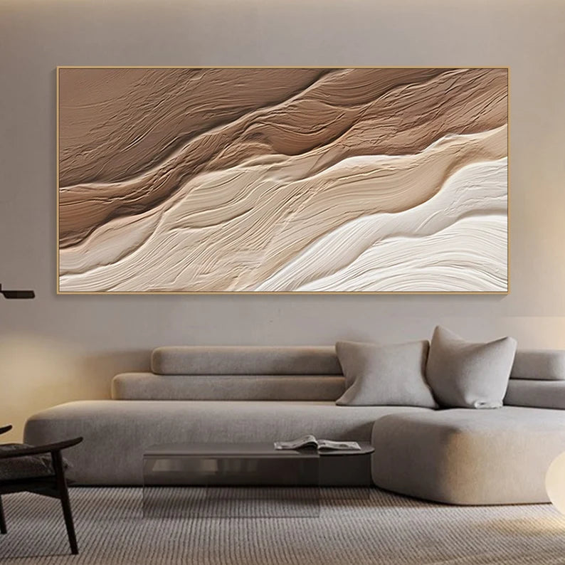 3D Minimalist Waves texture wall art