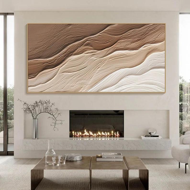 3D Minimalist Waves texture wall art
