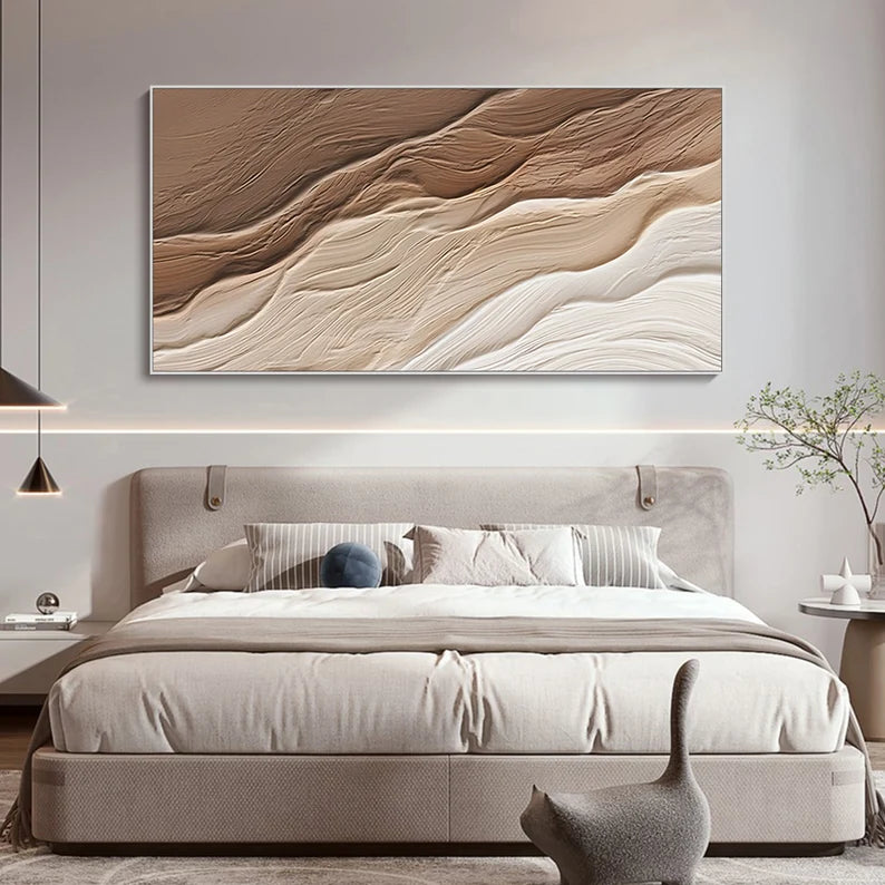 3D Minimalist Waves texture wall art
