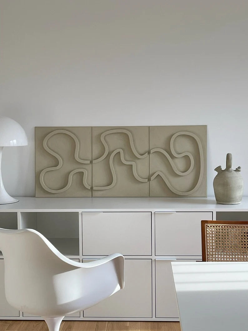 Abstract modern texture wall art(Set of 3).