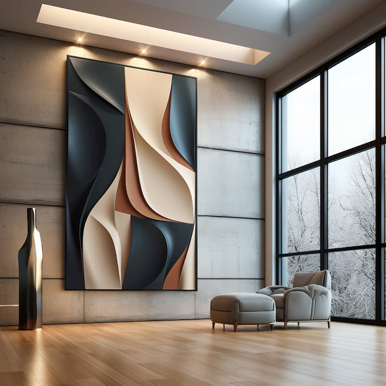 Abstract Colour 3D Wall Art.