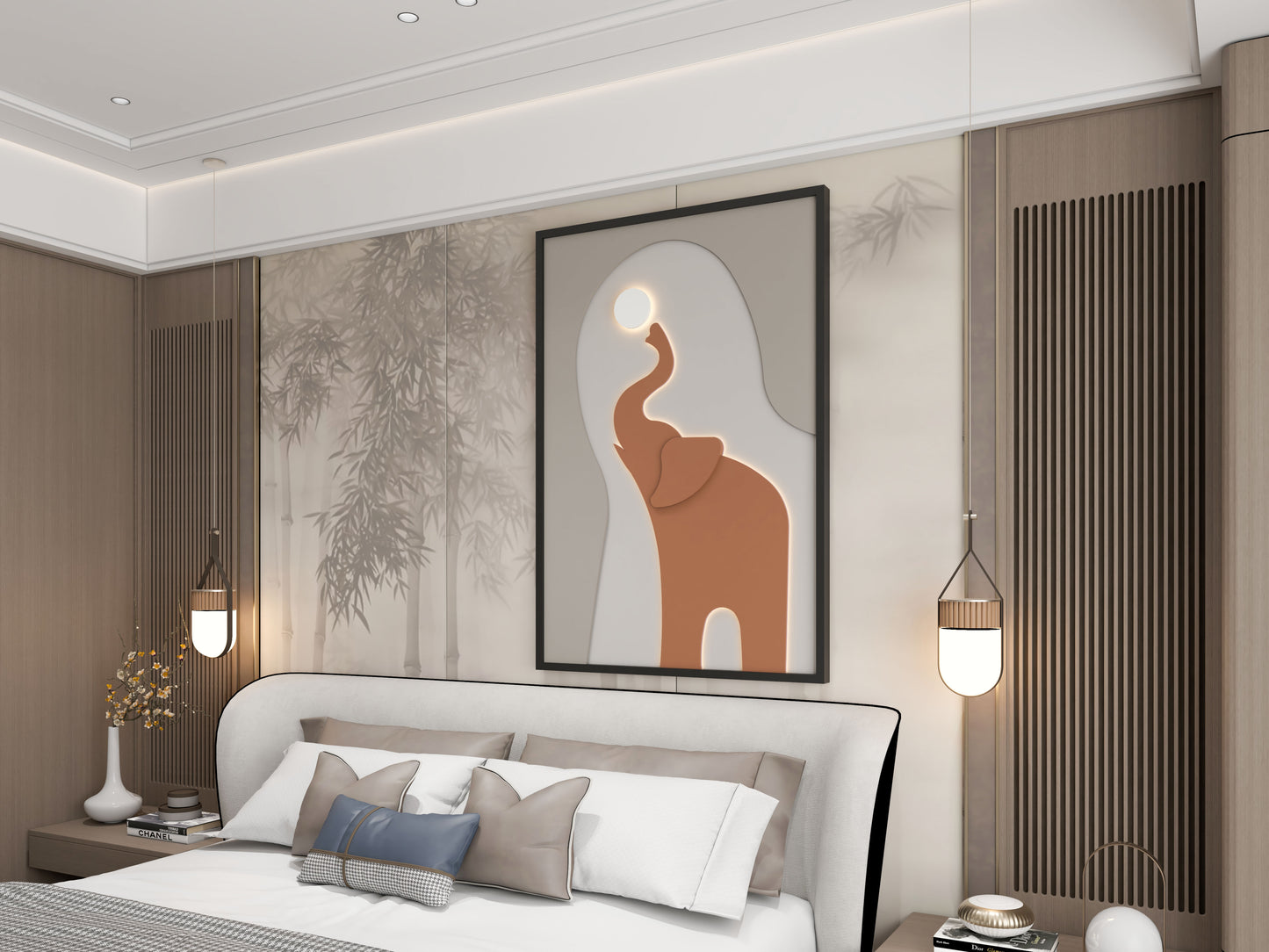 Elephant 3D Wall Art