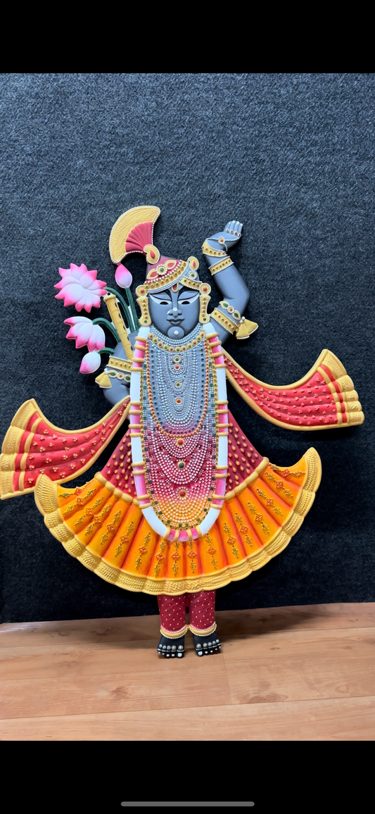 Colored Shrinathji Nathdwara 3D Wall Art