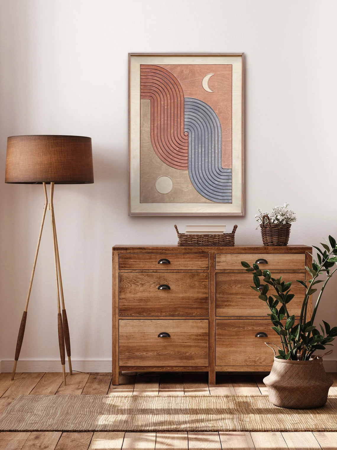 Day and night Sun and Moon Wall art