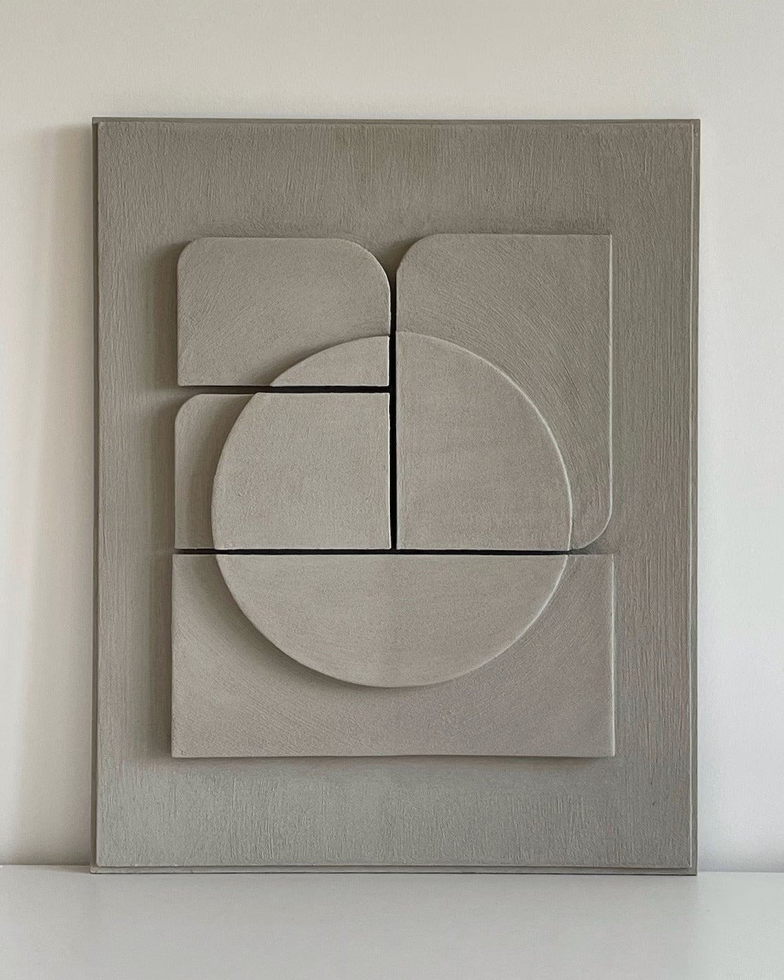 Modern monochromatic shapes. Minimalist style decor. Art sculpture