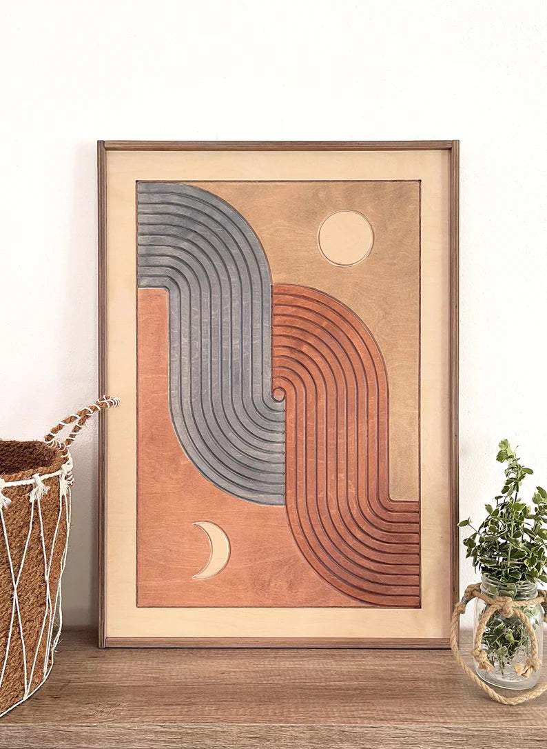 Day and night Sun and Moon Wall art