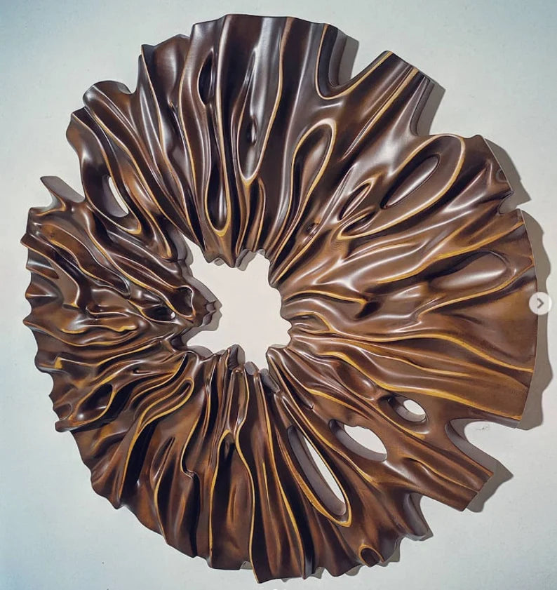 3D Draped Effect round wall art