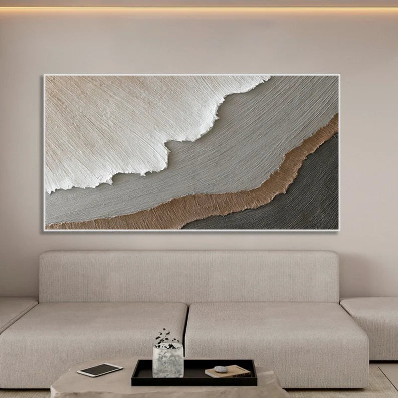 3D Minimalist Ocean texture wall art