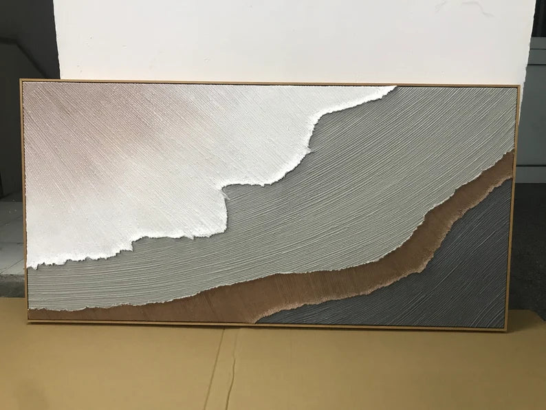 3D Minimalist Ocean texture wall art